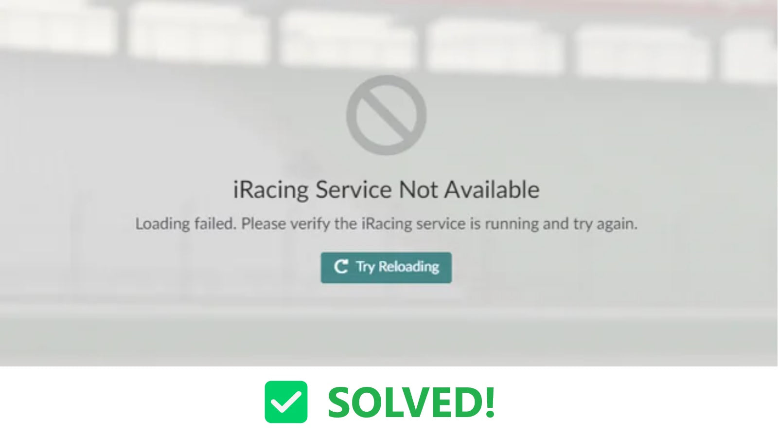 iRacing Service Not Available Error